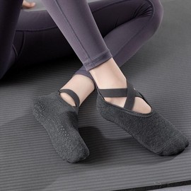 Non-slip X-Band Yoga Pilates Socks Yoga Wear Gray 2ea