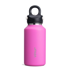 Small Water Bottle-12 oz Insulated Bottle with One-Hand Push Button Lid