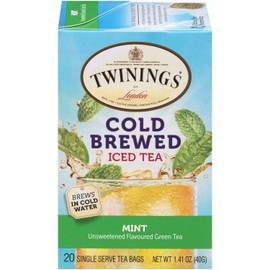 Twinings 2 Pack - Twinings Green Tea with Mint Cold Brewed Tea Bags - 20 Count