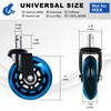 Office Chair Wheels for Replacement, Set of 5, 3" Rubber