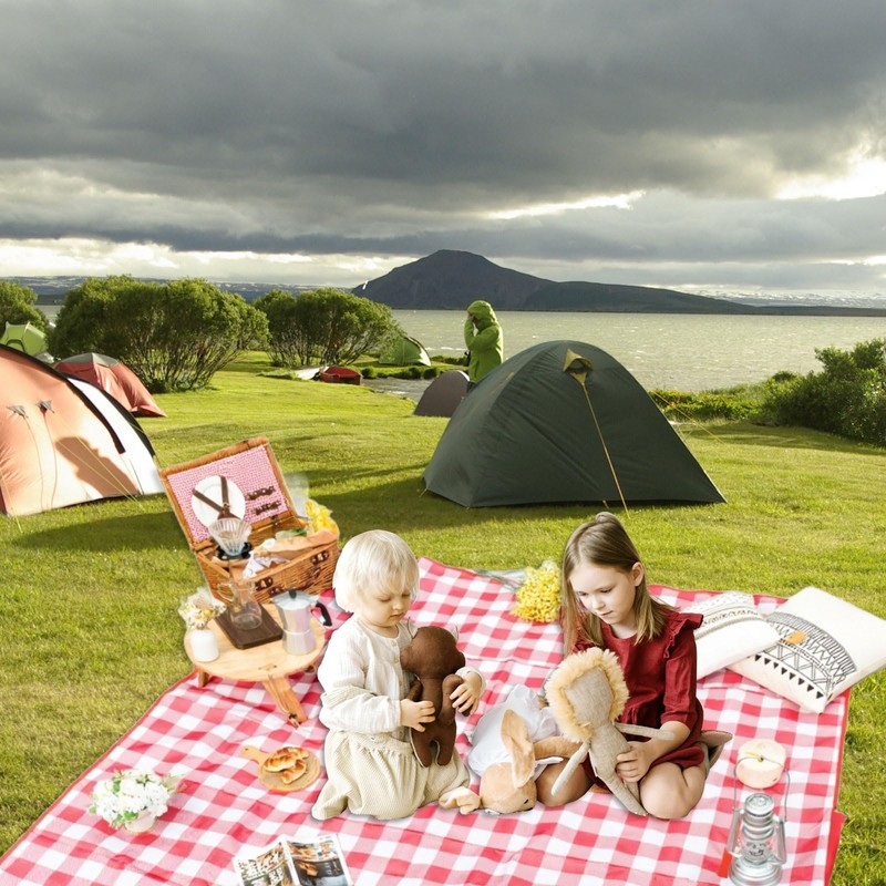 Picnic Blanket Waterproof Beach Blanket Picnic Blankets Picnic Mat Red