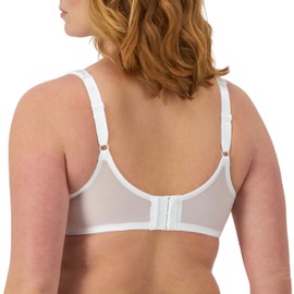 Bali Women's Satin Tracings Minimizer Underwire Bra, White, 40D