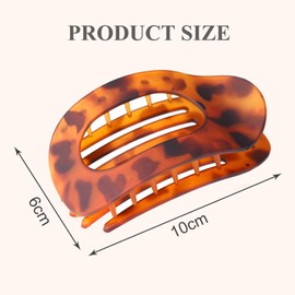 Kinretixia Pack of 4 Hair Clips for Women French Hair Clips Flat Secure Hair Clips with Inner Teeth Side Hair Clips with Strong Hold Turtle