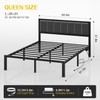OLEVS Queen Bed Frame with Headboard Metal Platform Bed Queen