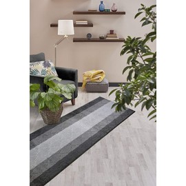 Custom Size Hallway Runner Rug, Slip Resistant, 26 Inch Wide X Your Choice of Length, Trellis Anthracite, 26 Inch X 22 feet