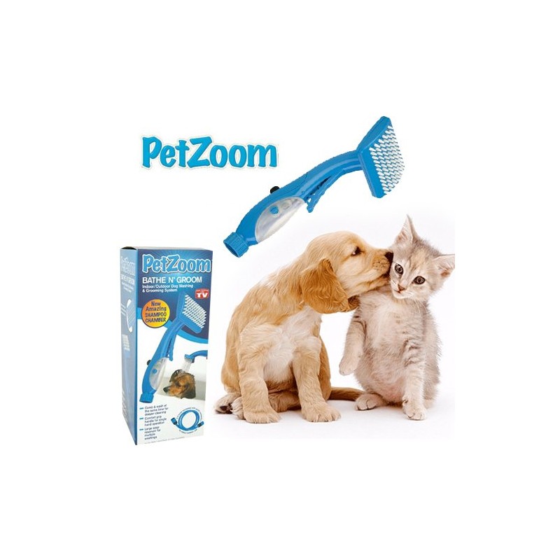 Pet Zoom Bath and Groom Brush for Dogs