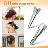 100 Pcs Small Alligator Hair Clips, 30MM Silver Metal Alligator