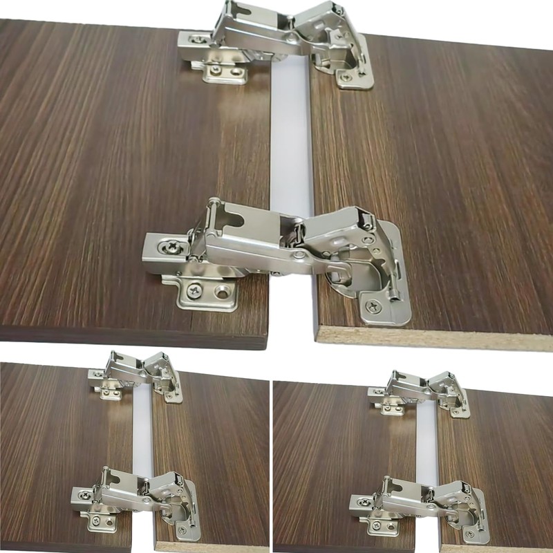 2-Pack 165 Degree Frameless Cabinet Corner Door Hinge Fully Covered