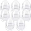 6 Pack 6 Inch Transparent Easter Eggs Clear White Jumbo