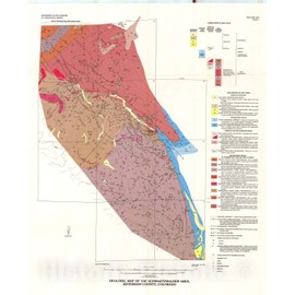 Historic Pictoric Map : Summary of The Geology, Economic aspects, and geochemistry of The Schwartzwalder Uranium-Bearing Area, Ralston Buttes District, Je, 1985 Cartography Wall Art : 24in x 30in
