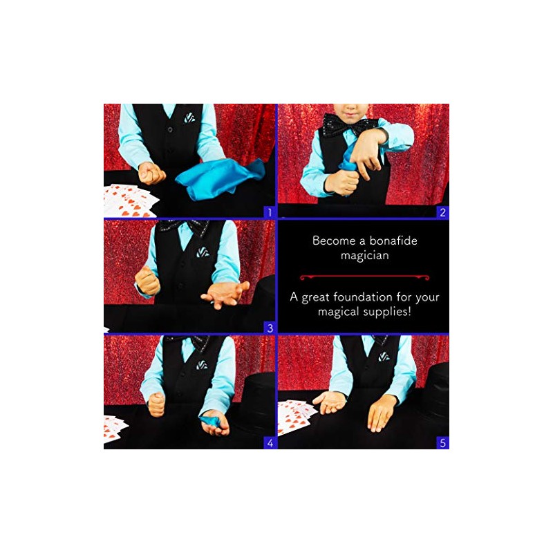 London Magic Works Magicians Silks with Tricks (red, 6 inch)