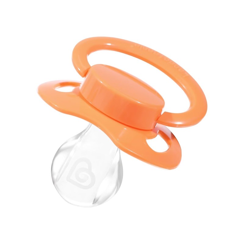 Landofgenie Large Teat Shield Pacifier in Adult Size, Orange