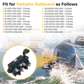 3 Pin Trim Relay for Yamaha Outboard 2 Stroke Engine 25HP 60HP 70HP 75HP 80HP 85HP 90HP 150HP 200HP 225HP 250HP D150HP L150HP L200HP L225HP L250HP 4 Stroke F20HP F25HP F45HP FT25HP 61A-81950-00-00