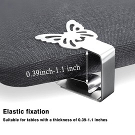 Alinwu Tablecloth Clips for Outdoor Dining Table 8 pcs Picnic Tables Clips Thickened Strong Stainless Steel，Table Cloth Clips Holders Ideal for Outdoor and Indoor,Kitchen, Picnic,Party(Butterfly)