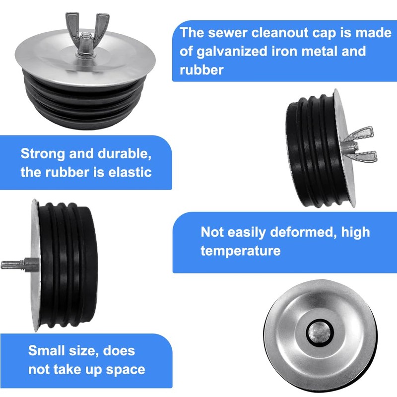EMVANV 3 inch Sewer Cleanout Cap,Pool Return Plugs Practical Expansion