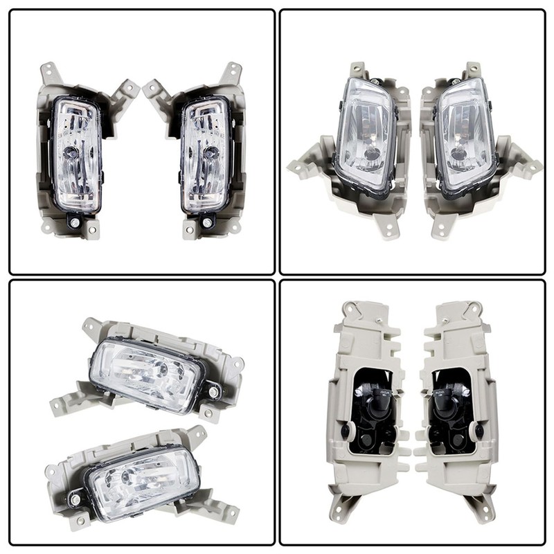 munirater 2-Pack Front Driving Fog Light Assembly with Bulbs Bezel