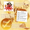 120 Glitter Pirate Temporary Tattoos for Kids, Pirate Ship Nautical