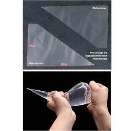 ilauke 200 Große Einweg Spritzbeutel Spritztüten für Spritztüllen Set groß Konditorei Einwegspritzbeutel 31 X 20 cm extra dick 0,04mm