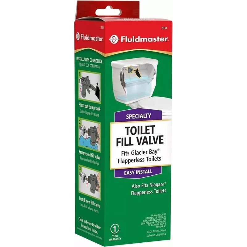 Glacier Bay Replacement 703A5B Fill Valve Glacier Bay Niagara Flapperless