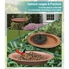 Garbuildman Extra-Large Freestanding Birdbaths Bowl, Detachable Decoration Spa with Metal