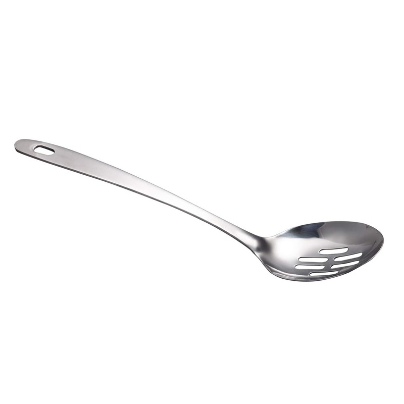 1 Pcs Slotted Spoon Stainless Steel Cooking Spoon Kitchen Serving
