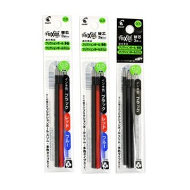 Pilot FriXion Ball Slim Refill for Multicolor Type 0.5mm, Black + 3 Color Set, 2 x LFBTRF30EF3B x 1+3C x 2, 2 Types of 3