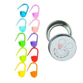 Set of 10 Stitch Markers in a tin