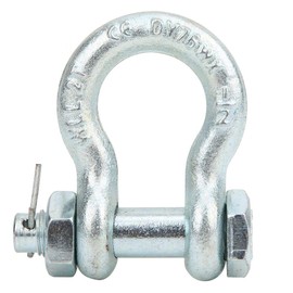 D Ring Anchor Shackle, G2130 Heavy Duty Alloy Steel Galvanized Bow Type with Nut Lifting Machine Parts(2T（2pcs））)
