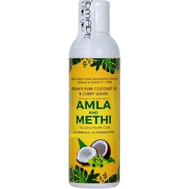 Amla Hair Oil with Methi (Fenugreek) and Curry Leaves for Reduce Hair Fall and Rejuvenate Hair Follicles - No Preservatives or Chemicals Hair Oil - 3.38 FL OZ Small