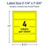 Avery Printable Rectangle Labels with Sure Feed Technology, 2-1/4" x