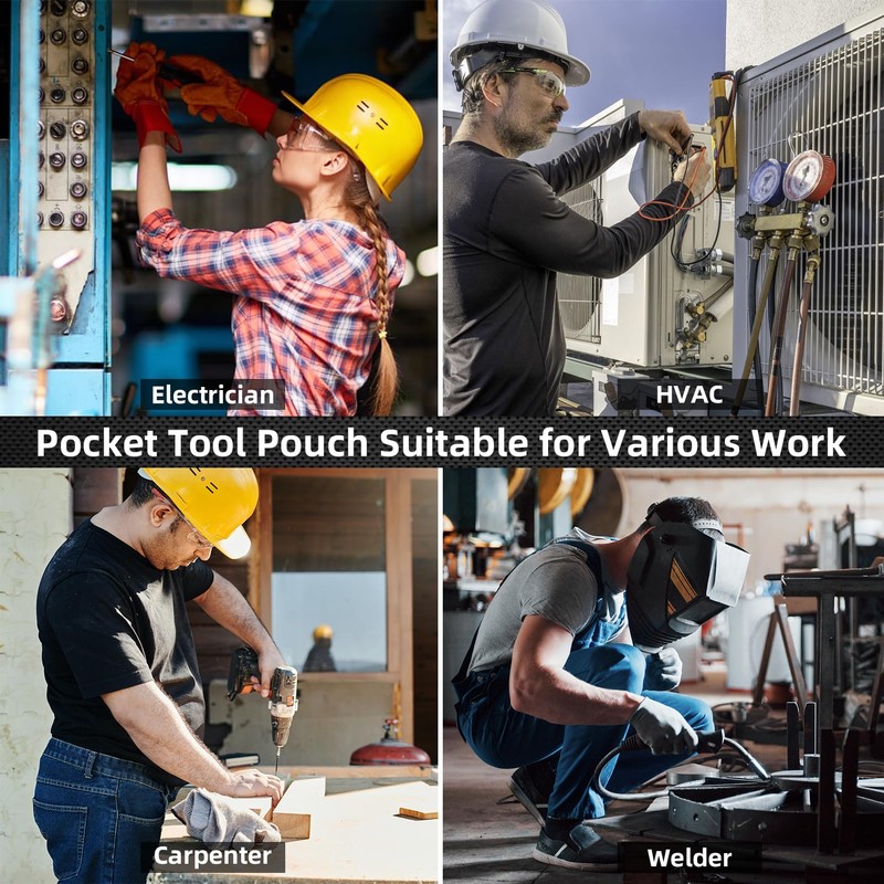 MELOTOUGH Pocket Tool Pouch Tool Belt Pouches with Belt Clip