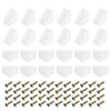 sourcing map 50Pcs 90 Degree Plastic Corner Braces, 20x15x20mm Nylon