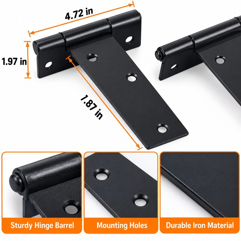 Heavy Duty Shed & Barn Door Hinges – Sturdy Iron
