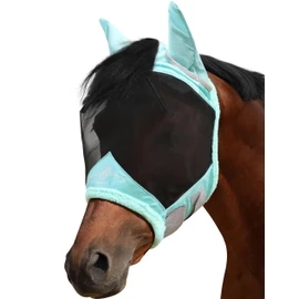 Harrison Howard Horse Fly Mask UV Protective Fine Mesh with Extra Wool Soft Touch on Skin Fly and UV Protection Summer Mint S