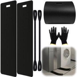 2 Pcs Appliance Sliders for Kitchen Appliances, Plastic Appliance Mover with Pull Strap & Protective Glove, Furniture Moving Slides for Tile Floors and Hardwood Floors, Glides Easily - 48.4" x 7.9"