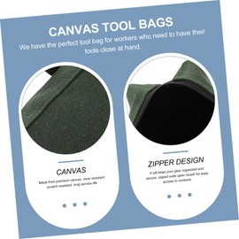 Mipcase Multi Functional Canvas Tool Bag Durable Electrician Storage Tote with Dual Handles Wearproof Design for Mechanics and DIY Enthusiasts Easy Access Zipped Opening Organizes Tools