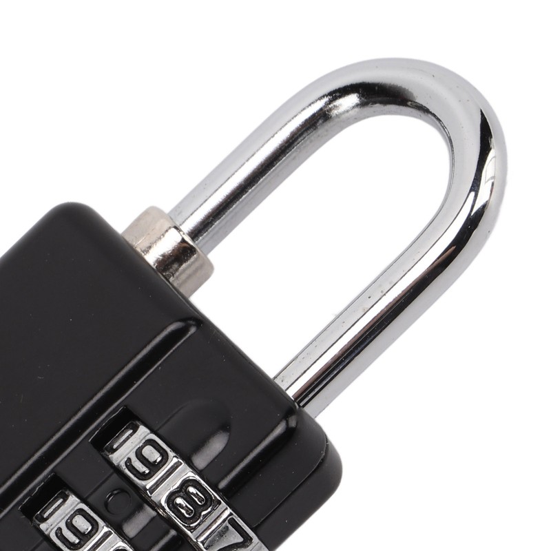 Gym Bag Locker Padlock 4 Digit Combination Zinc Alloy Black