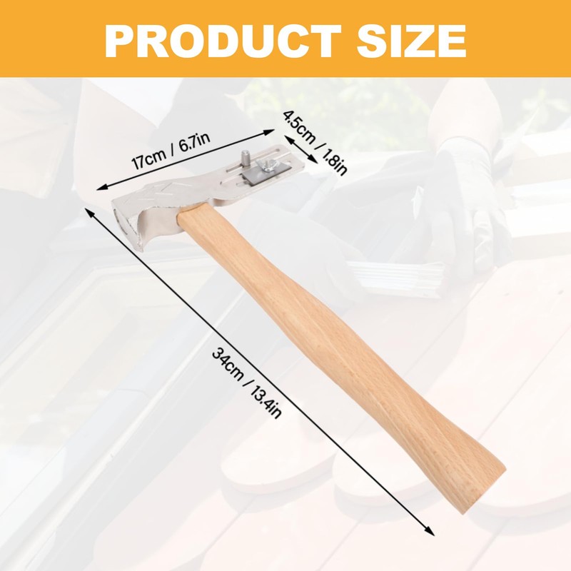 Roofing Hammer with Magnet, Slide Utility Knife, Nail Claw for