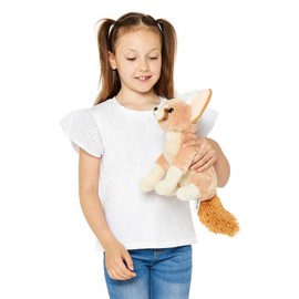 Zappi Co Faith the Fennec Fox Plush Toy Desert Fox (22cm) Big-Eared Friend - Soft, Cuddly, 100% Recycled - Desert Darling