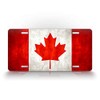 Canada Flag License Plate Maple Leaf Red & White Canadian