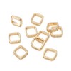 18K Real Gold Plated Non-Tarnish Double Hole Linking Rings 9.5x9.5mm