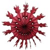 6-Piece Multi-Colored Tissue Paper Snowflake Party Decoration Kit (Maroon and