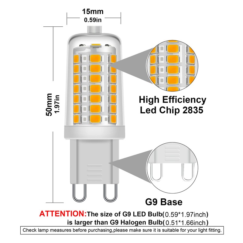JUNSHI G9 LED Bulb Dimmable 3.5W,25W 30W 35W G9 Halogen