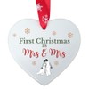 Second Ave First Christmas as Mrs & Mrs Ceramic Hanging