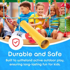 Kids Children's Toy Telescope perfect for Climbing Frames, Tree House Play Dens Play House Garden Fun (Yellow)