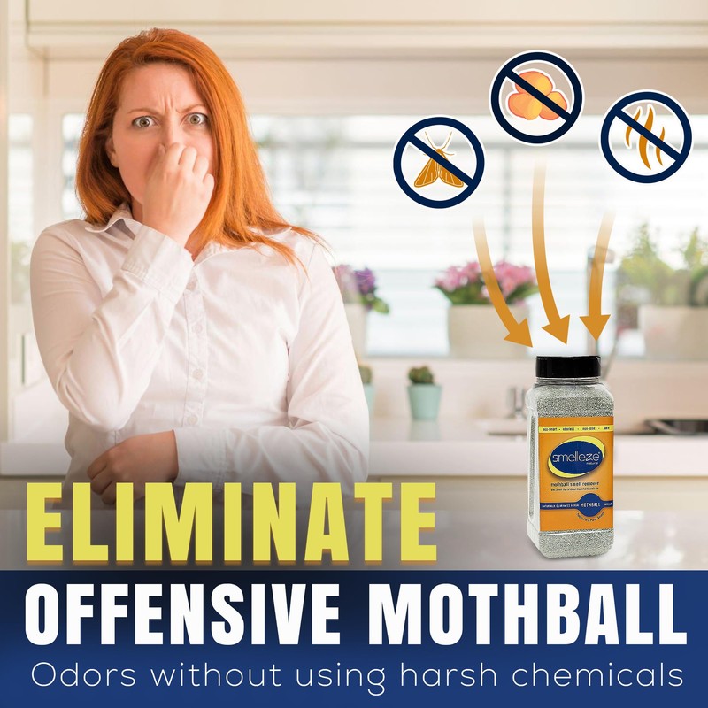 SMELLEZE Natural Mothball Smell Remover Deodorizer: 2 lb. Granules Gets