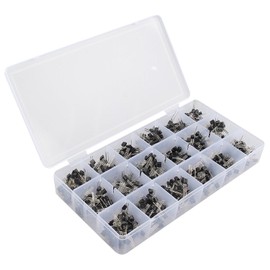 DollaTek 15 Kinds Of Transistor TO-92 NPN PNP Kit Set 40~160V 50~600mA NPN/PNP Assortment Kit Set - 900Pcs
