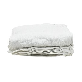 Superior Pads and Abrasives PT729 14 Inch x 17 Inch Super Absorbent Cotton Ribbed White Terry Mop Towel - 100% Cotton - 25/Pack