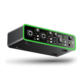 Movo Phantom Dual Channel USB/USB-C Audio Interface for Recording, Songwriting, Podcasting, Audio Production w/USB-C Smartphone Input Connection