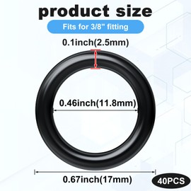 PAGOW 40 Pack O-Rings Power Pressure Washer Replacement for 3/8" Quick Connect Coupler, Pressure Washer O Ring Kit for Faucet, Water Hose, Garden Hose